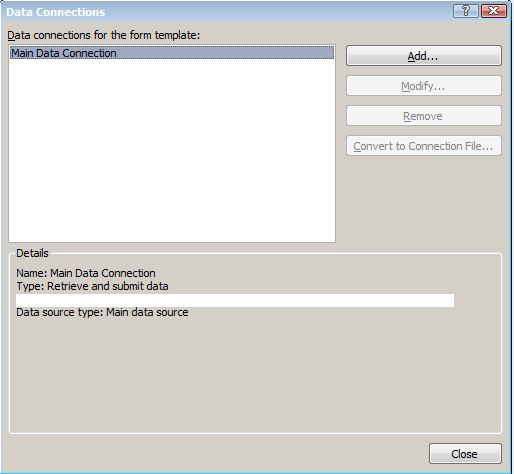 Main Data Connection
